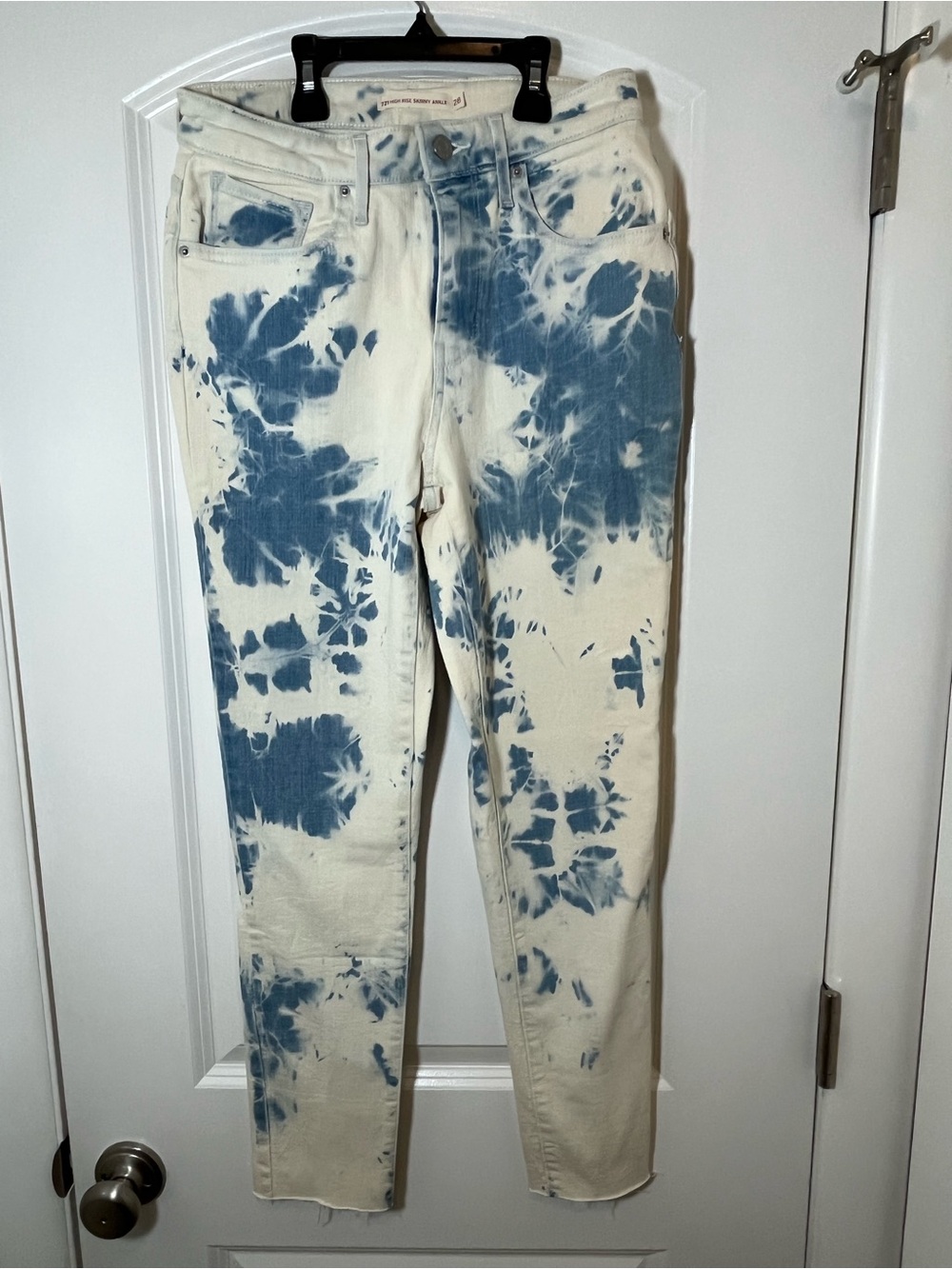 Levi’s Blue Tie-Dye High-Waist Skinny Jeans